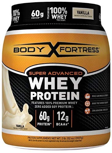 Body Fortress Super Advanced Whey Protein Vanilla-2 Lbs Powder (Pack of 6)