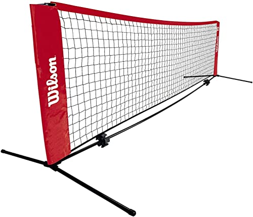 WILSON EZ Tennis Net (18-Feet),Black/Red