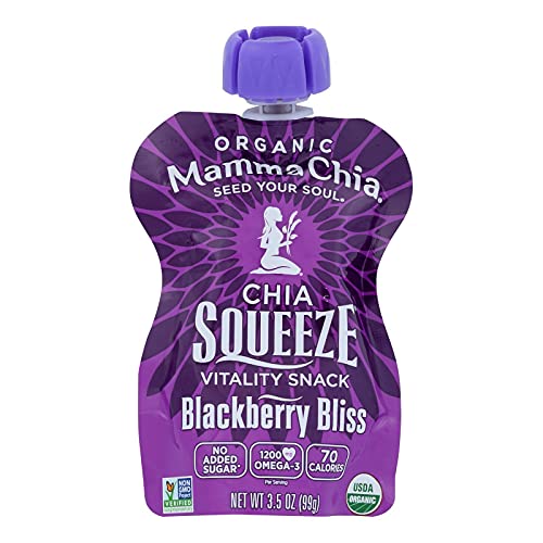 Mamma Chia Blackberry Bliss Chia Squeeze, 3.5 Ounce - 16 per case.16
