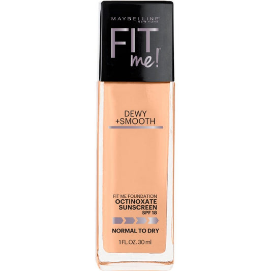 Maybelline New York Fit Me! Foundation Dewy + Smooth SPF 18, Sun Beige [310] 1 oz ( Pack of 2)