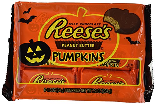 Reese's Halloween Peanut Butter Pumpkins, 6-Count, 1.2-Ounce Packages (Pack of 3)