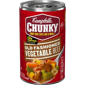 Campbell's Chunky Old Fashioned Vegetable Beef Soup 18.8 oz (Pack of 12)