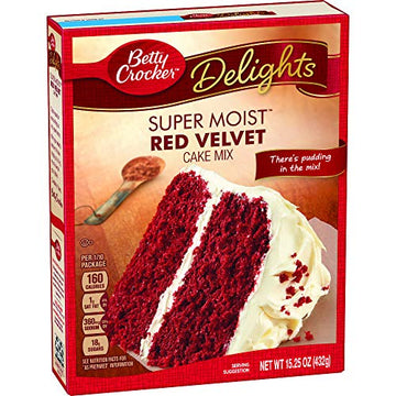 Betty Crocker Super Moist Red Velvet Cake Mix, 15.25 Ounce -- 12 per case.