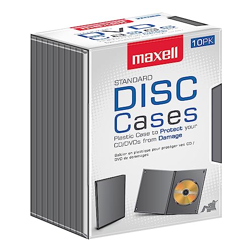 Maxell® DVD Video Cases, Standard, Black, Pack of 10