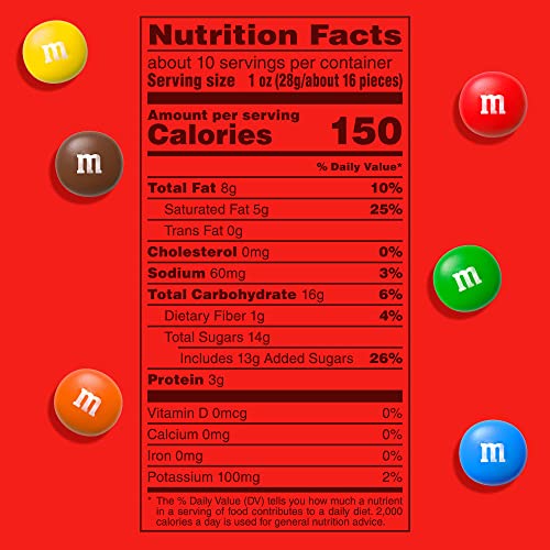 M&M'S Peanut Butter Chocolate Candy Sharing Size 9.6-Ounce Bag (Pack of 8)