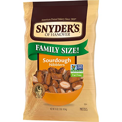 Snyder's of Hanover Pretzels, Sourdough Nibblers, Family Size 16 Oz Bag