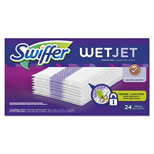 Swiffer Wetjet System Refill Cloths, 11.3" X 5.4", White, 24/Box