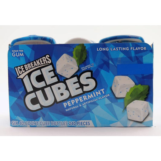Ice Breakers Ice Cubes Peppermint Chewing Gum 40 pc. - Case of: 6; Each Pack Qty: 40; Total Items Qty: 2406