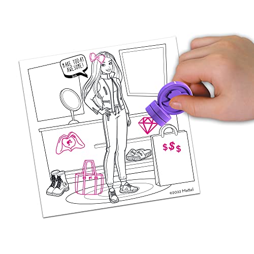 Barbie Boutique Stamp Set - Creative Stamps for Kids to Explore Imagination and Design, Kid-Friendly Stamp Kit for Arts and Crafts Fun, Featuring Fashionable Designs and More.