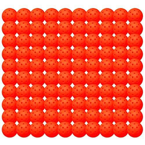 Franklin Sports X-40 Pickleballs - Outdoor Pickleballs - 100 Pack Bulk - USA Pickleball Approved - Ember - Official Ball of US Open Pickleball Championships