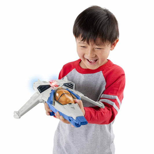 Fisher-Price Imaginext Spaceship Toy Disney and Pixar Lightyear Lights & Sounds XL-15 with Buzz Lightyear Figure for Preschool Kids Ages 3+ Years