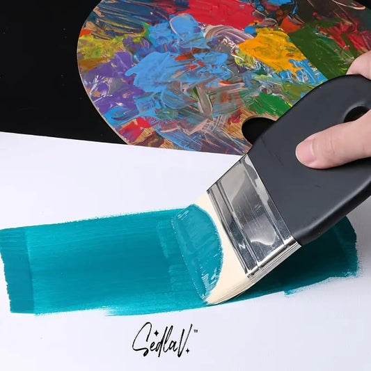 SEDLAV Versatile Nylon Hair Brush Set for Painting - Great for Watercolor Oil and Acrylic Perfect for Hand Painting and Wall Art All-in-One Pigment Brushes for Water Powder