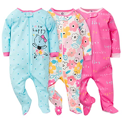 GerberBaby Girls3-Pack Sleep 'N PlayPink Bear0-3 Months