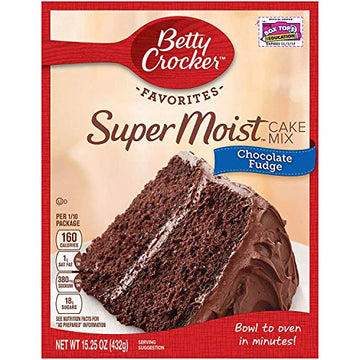 Betty Crocker Supermoist Chocolate Fudge Cake Mix, 15.25 Ounce -- 12 per case.