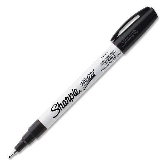 Sharpie Oil-Based Paint Marker, Extra Fine Point, Black Ink,Pack of 3