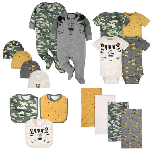 17-Piece Baby Boys Tiger Apparel & Blankets Set