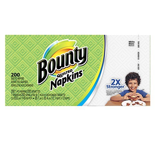 Bounty Paper Napkins, White, 200 Count by Bounty