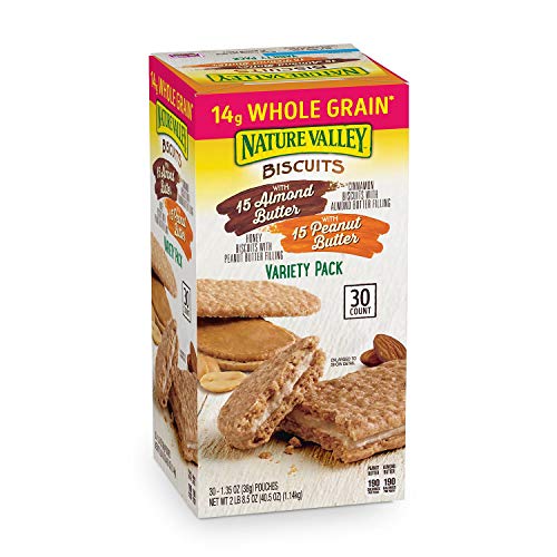 Nature Valley Biscuit Variety Pack (30 x 1.35 Oz), 40.5 Ounce, 30 Count (Pack of 1)