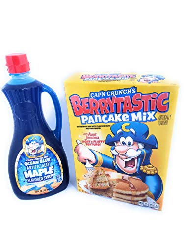 Cap'n Crunch Aunt Jemima Berrytastic Pancake Mix & Ocean Blue Maple Syrup