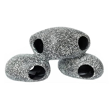 SEDLAV Resin Cichlids Rock Decor - Stackable Aquarium Stone Cave and Hideaway Decoration with Fish Breeding Cave - Ideal Betta Fish Tank Accessories and Live Pleco Habitat