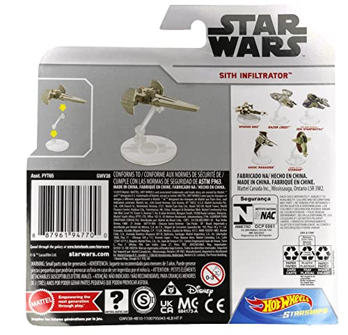 Hot Wheels Star Wars Starships Sith Infiltrator Die Cast Vehicle