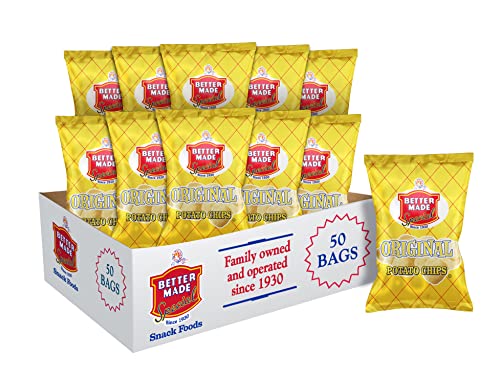 Better Made Special Potato Chips (Original) - 50 Pack - 50 x 1 oz. Bags - Crunchy, Individual Snacks Made from Fresh Potatoes - Family Owned and Operated