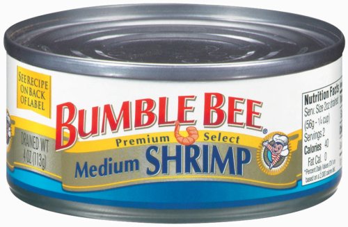 Bumble Bee Shrimp Regular, Medium, 4-Ounce Can