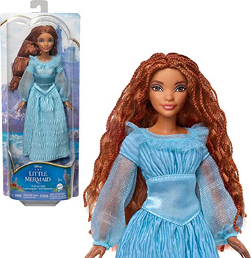 Mattel Ariel Fashion Doll on Land In Signature Blue Dress, Toys Inspired by Disney's the Little Mermaid