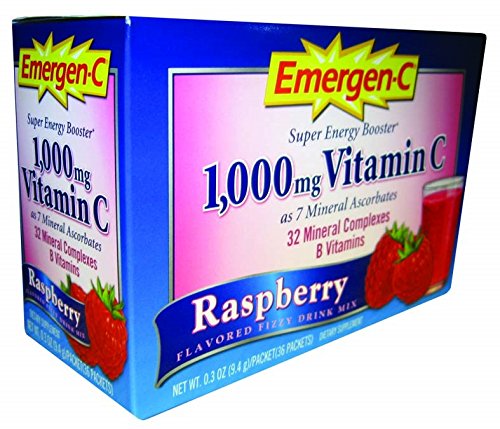 ALACER - Emergen-C 1000 mg Vitamin C Raspberry - 30 x 0.3 oz. Packets