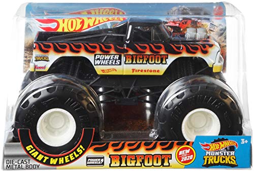 Hot Wheels Monster Trucks Big Foot, 1:24 Scale for Kids Age 3, 4, 5, 6, 7, & 8 Years Old Great Gift Toy Trucks Large Scales