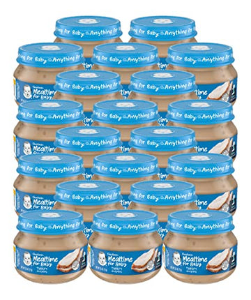Gerber Mealtime for Baby 2nd Foods Baby Food Gravy Jars, Turkey & Gravy, Non-GMO Pureed Baby Food with Protein & Zinc, 2.5-Ounce Glass Jars (Pack of 20 Jars)