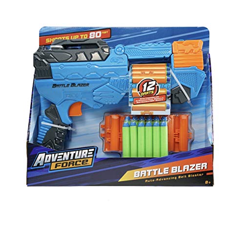 Battle Blazer, ADVENTURE FORCE 12DARTS, AUTO-ADVANCING Belt Blaster. PISTOLA DE DARDOS CON 12 INCLUIDOS DARDOS.