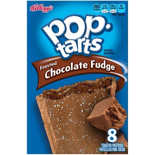 Kellogg's, Pop-Tarts, Frosted Chocolate Fudge, 8 Count, 14.7oz Box (Pack of 6)