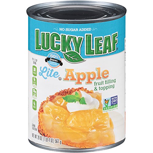 Lucky Leaf Lite Apple Fruit Filling & Topping, 20 Ounce (Pack of 8)