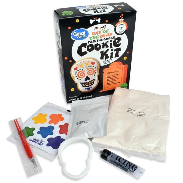 Great Value Day Of The Dead Paint-A-Sugar Halloween Cookie Kit