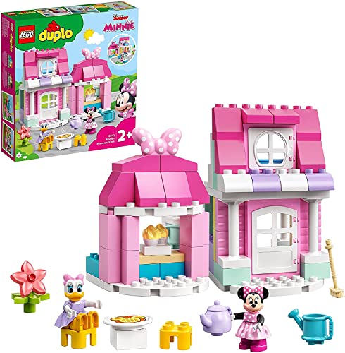 LEGO DUPLO Disney Minnie’s House and Café 10942 Dollhouse Building Toy for Kids with Minnie Mouse and Daisy Duck; New 2021 (91 Pieces)
