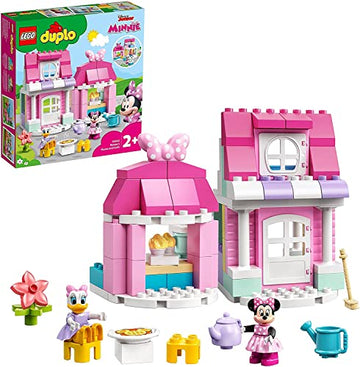 LEGO DUPLO Disney Minnie’s House and Café 10942 Dollhouse Building Toy for Kids with Minnie Mouse and Daisy Duck; New 2021 (91 Pieces)