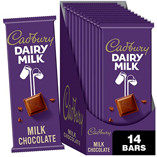 CADBURY DAIRY MILK Milk Chocolate Full Size, Bulk Individually Wrapped Candy Bars, 3.5 oz (14 Count)