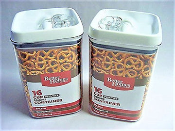 Two Better Homes And Gardens 16 Cup Flip-Tite Square Containers