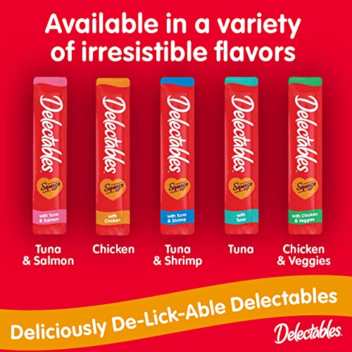 Hartz Delectables Squeeze Up Interactive Lickable Wet Cat Treats for Adult & Senior Cats, Chicken, 0.5 Oz - 4 Count (Pack of 8) - Packaging May Vary