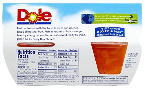 Dole Mandarin in Orange Gel - 4 oz - 4 ct