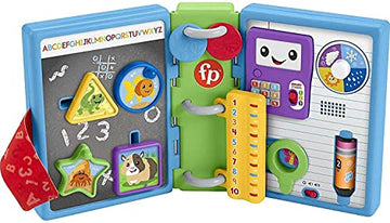 Fisher-Price Laugh & Learn Baby & Toddler Toy 123 Schoolbook with Lights & Smart Stages Learning Content for Ages 6+ Months