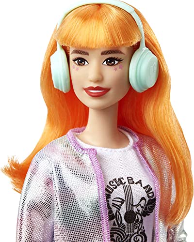 Barbie Career of The Year Music Producer Doll (12-in), Colorful Orange Hair, Trendy Tee, Jacket & Jeans Plus Sound Mixing Board, Computer & Headphone Accessories, Great Toy Gift