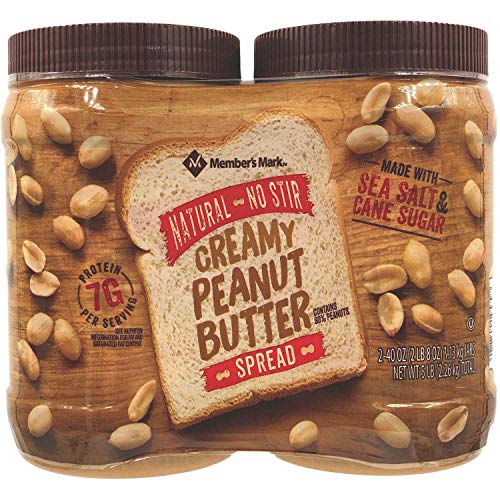 Member's Mark Natural No Stir Creamy Peanut Butter Spread (40 Ounce ., 2 ct.),, 80 Ounce ()