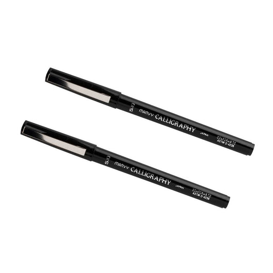 JAM Paper Thick Calligraphy Pen - 5.0 mm - Black - 2/Pack