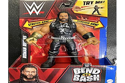 WWE Bend 'N Bash Stretch Action Figure Wrestling (Choose Superstar) (Roman Reigns)