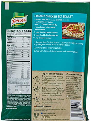 Knorr Italian Sides - Creamy Garlic Shells 4.4oz (Pack of 3)