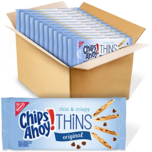 CHIPS AHOY! Thins Original Chocolate Chip Cookies, 12 - 7 oz Packs