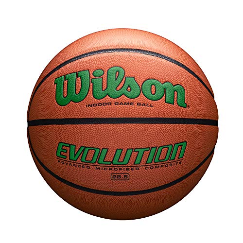 WILSON Evolution Indoor Game Basketball, Green, Size 6 - 28.5