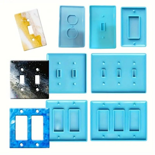 SEDLAV DIY Light Switch Cover Resin shapes - Create Unique Epoxy Resin Socket Panel Covers - Silicone Shapes Set for Home Decor and Crafts - Outlet Cover Shapes for Custom Creations